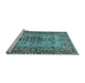 Sideview of Machine Washable Persian Light Blue Traditional Rug, wshtr1426lblu