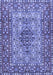 Machine Washable Persian Blue Traditional Rug, wshtr1426blu