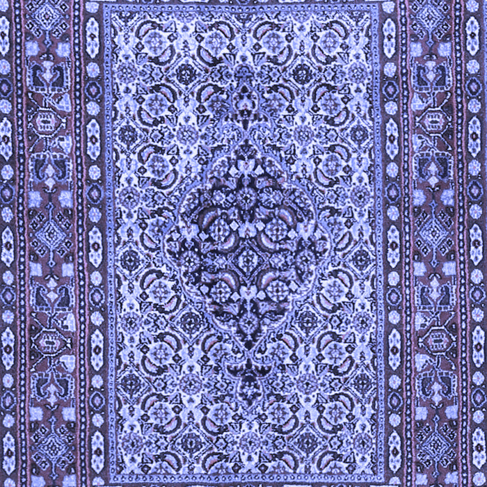 Machine Washable Persian Blue Traditional Rug, wshtr1426blu