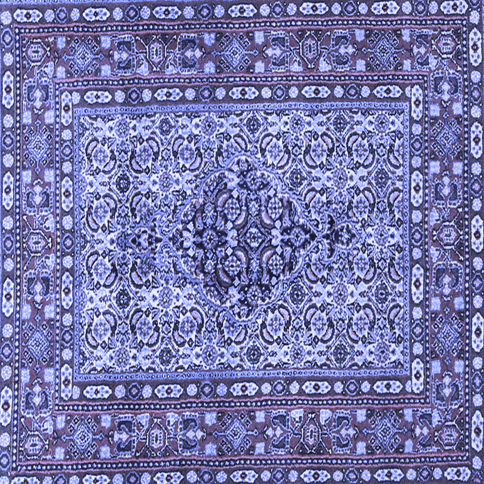 Square Machine Washable Persian Blue Traditional Rug, wshtr1426blu