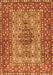 Serging Thickness of Machine Washable Persian Orange Traditional Area Rugs, wshtr1426org