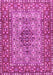 Machine Washable Persian Pink Traditional Rug, wshtr1426pnk