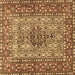 Square Machine Washable Persian Brown Traditional Rug, wshtr1426brn