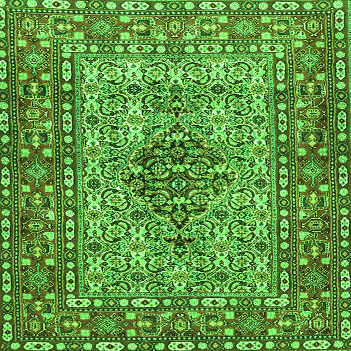 Serging Thickness of Persian Green Traditional Rug, tr1426grn