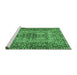 Sideview of Machine Washable Persian Emerald Green Traditional Area Rugs, wshtr1426emgrn