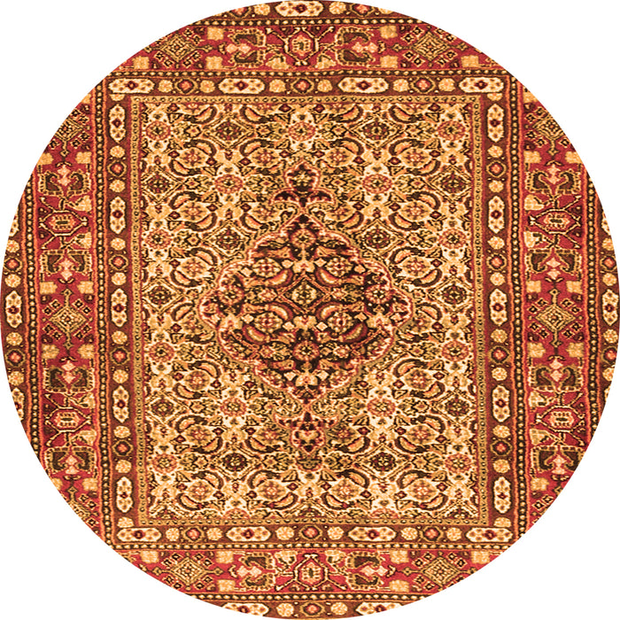 Machine Washable Persian Orange Traditional Area Rugs, wshtr1426org