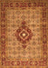 Medallion Orange Traditional Rug, tr1427org