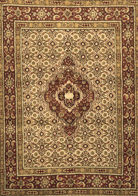 Medallion Brown Traditional Rug, tr1427brn