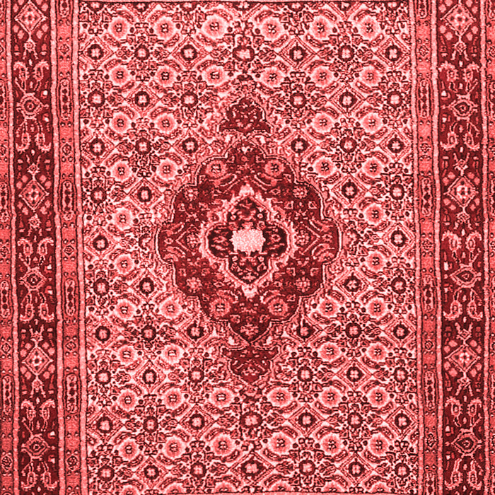 Machine Washable Medallion Red Traditional Rug, wshtr1427red