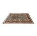 Sideview of Machine Washable Traditional Light French Beige Brown Rug, wshtr1428