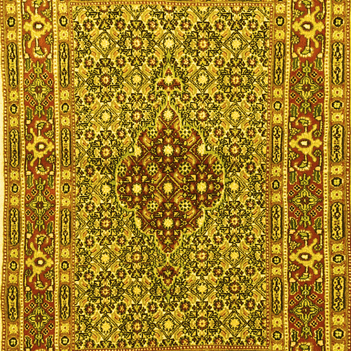 Machine Washable Persian Yellow Traditional Rug, wshtr1428yw