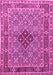 Machine Washable Persian Pink Traditional Rug, wshtr1428pnk