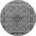 Square Persian Gray Traditional Rug, tr1428gry