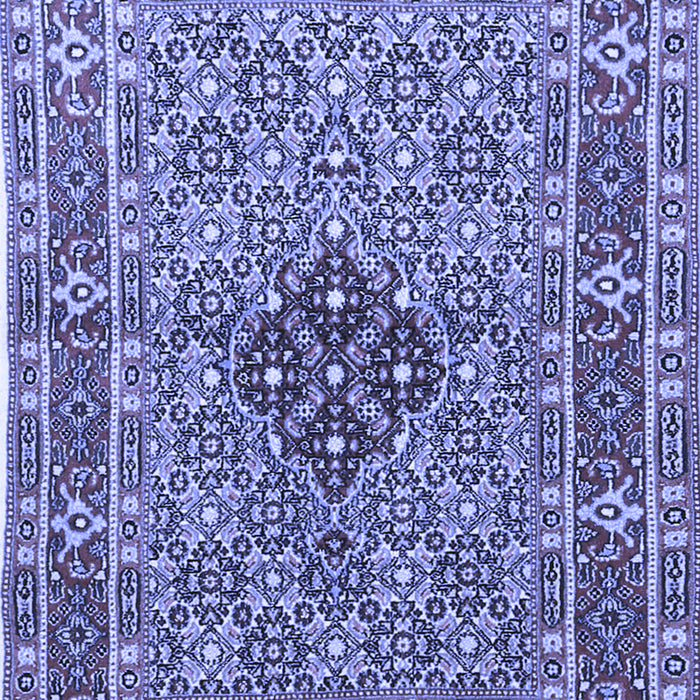 Machine Washable Persian Blue Traditional Rug, wshtr1428blu
