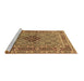 Sideview of Machine Washable Persian Brown Traditional Rug, wshtr1428brn