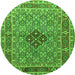 Machine Washable Persian Green Traditional Area Rugs, wshtr1428grn