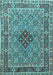 Machine Washable Persian Light Blue Traditional Rug, wshtr1428lblu