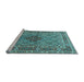 Sideview of Machine Washable Persian Light Blue Traditional Rug, wshtr1428lblu