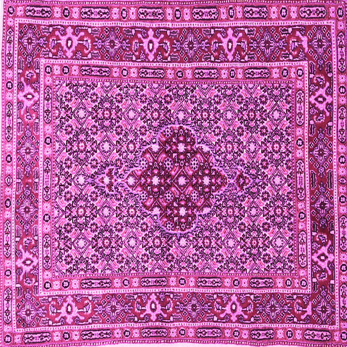 Square Machine Washable Persian Pink Traditional Rug, wshtr1428pnk