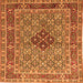Serging Thickness of Persian Orange Traditional Rug, tr1428org