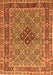 Serging Thickness of Machine Washable Persian Orange Traditional Area Rugs, wshtr1428org