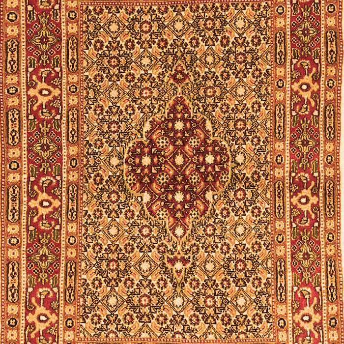 Serging Thickness of Machine Washable Persian Orange Traditional Area Rugs, wshtr1428org