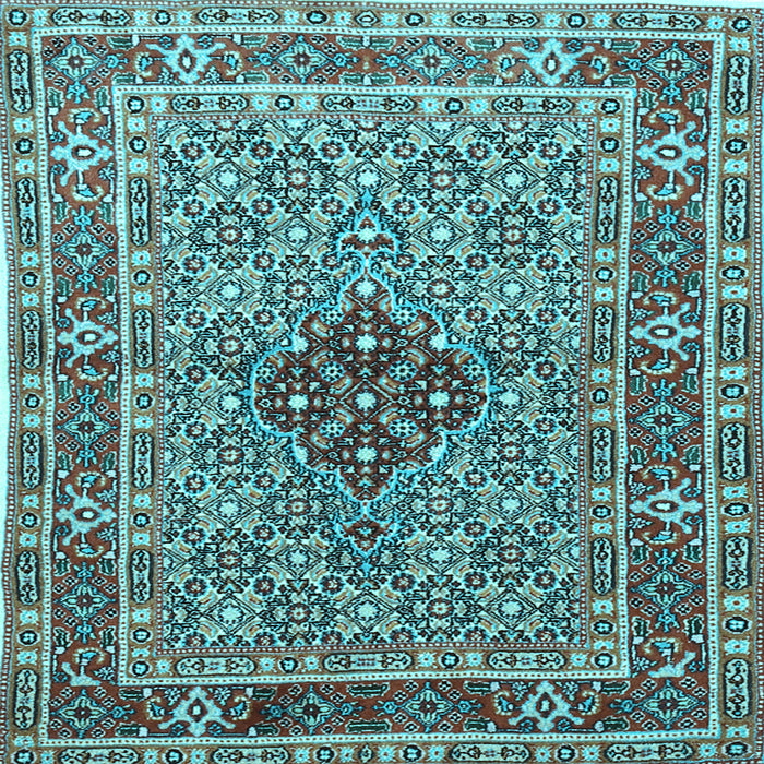 Square Persian Light Blue Traditional Rug, tr1428lblu