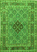 Serging Thickness of Machine Washable Persian Green Traditional Area Rugs, wshtr1428grn