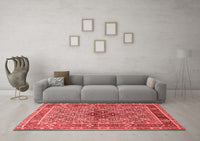 Machine Washable Persian Red Traditional Rug, wshtr1428red