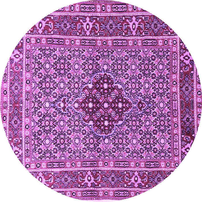 Round Persian Purple Traditional Rug, tr1428pur