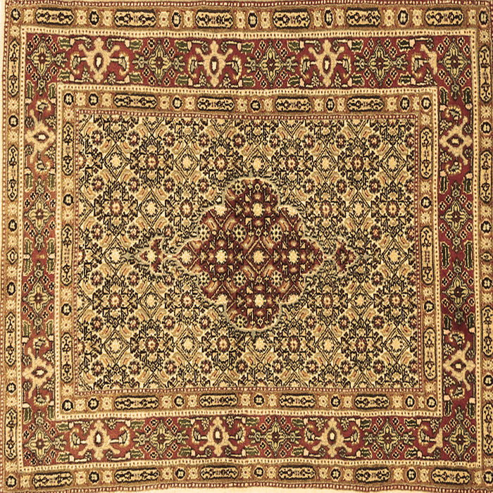 Square Persian Brown Traditional Rug, tr1428brn