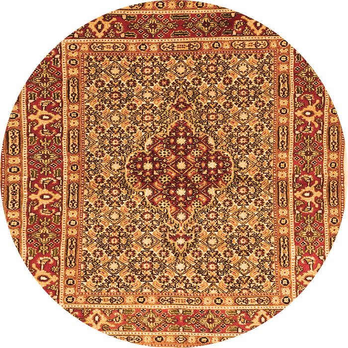 Square Persian Orange Traditional Rug, tr1428org
