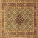 Square Machine Washable Persian Brown Traditional Rug, wshtr1428brn