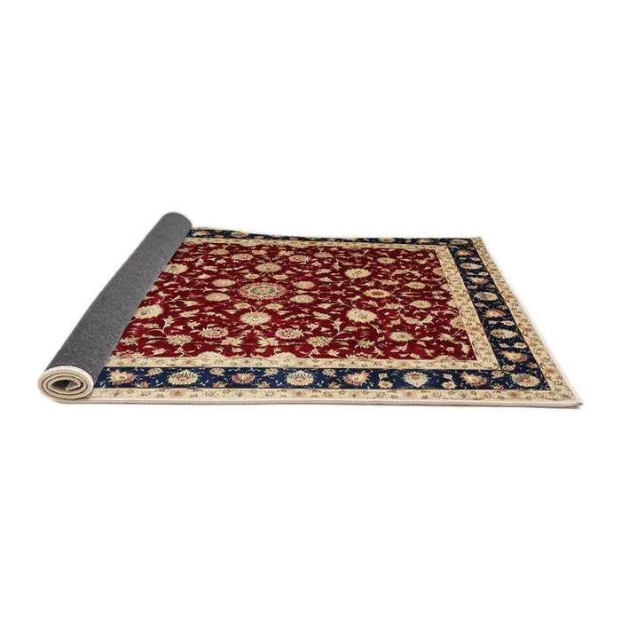 Sideview of Traditional Saffron Red Persian Rug, tr1429