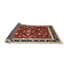 Sideview of Traditional Saffron Red Persian Rug, tr1429