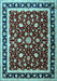 Machine Washable Persian Light Blue Traditional Rug, wshtr1429lblu