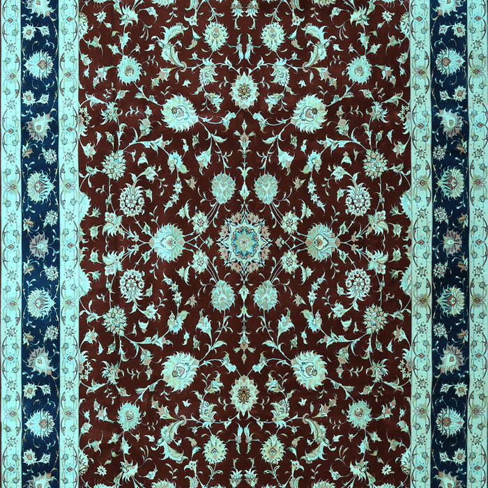 Machine Washable Persian Light Blue Traditional Rug, wshtr1429lblu