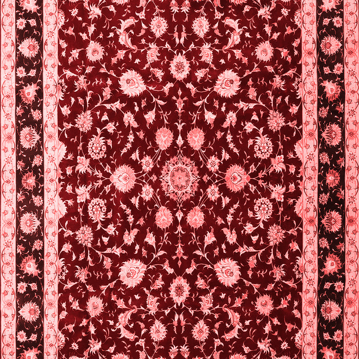 Machine Washable Persian Red Traditional Rug, wshtr1429red