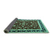 Sideview of Persian Turquoise Traditional Rug, tr1429turq