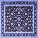 Square Persian Blue Traditional Rug, tr1429blu