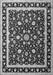 Serging Thickness of Machine Washable Persian Gray Traditional Rug, wshtr1429gry