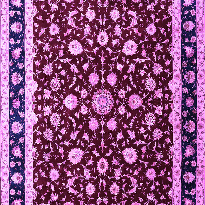 Machine Washable Persian Purple Traditional Area Rugs, wshtr1429pur