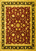 Machine Washable Persian Yellow Traditional Rug, wshtr1429yw