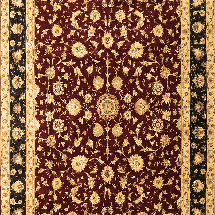 Machine Washable Persian Brown Traditional Rug, wshtr1429brn