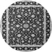 Square Persian Gray Traditional Rug, tr1429gry