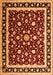 Serging Thickness of Machine Washable Persian Orange Traditional Area Rugs, wshtr1429org