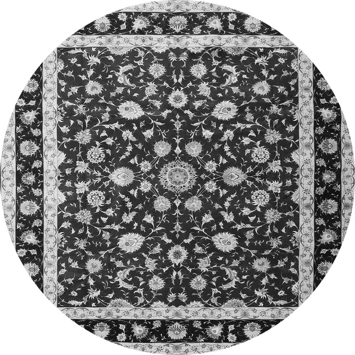 Machine Washable Persian Gray Traditional Rug, wshtr1429gry