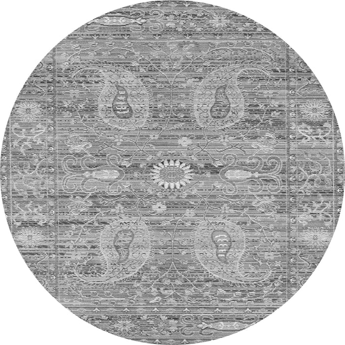 Machine Washable Persian Gray Traditional Rug, wshtr142gry