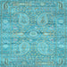 Square Persian Light Blue Traditional Rug, tr142lblu