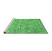 Sideview of Machine Washable Persian Emerald Green Traditional Area Rugs, wshtr142emgrn